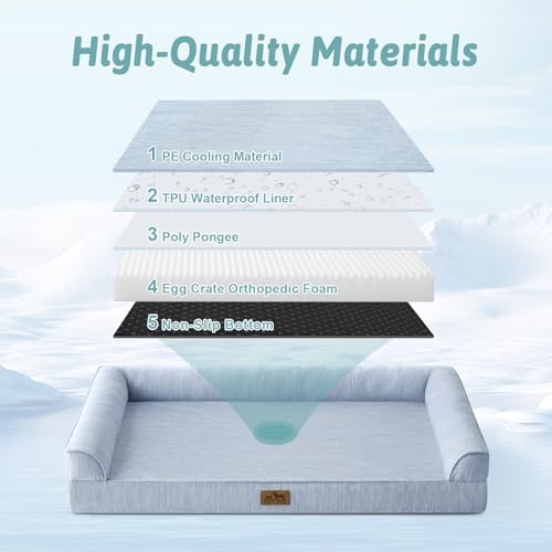 COZY KISS Cooling Dog Bed for Extra Large Dogs - Image 6