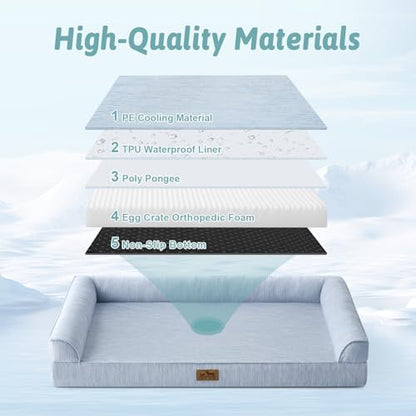 COZY KISS Cooling Dog Bed for Large Dogs - Image 6