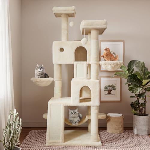 SHA CERLIN 65in Larger Cat Tree Tower Condo - Image 2
