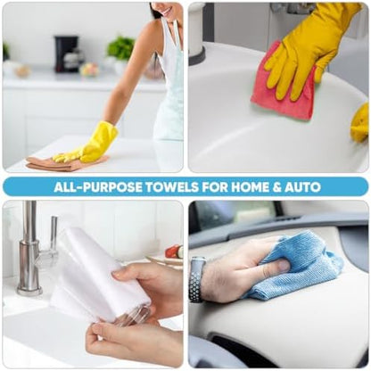 AIDEA Microfiber Cleaning Cloth Roll-55 Sheets, Cleaning Rags 11×9" Brown - Image 5
