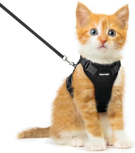 Dooradar Cat Harness and Leash Set, Adjustable and Escape Proof by Dooradar