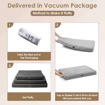 EHEYCIGA Medium Washable Dog Crate Mat Waterproof, Dark Grey - Image 5