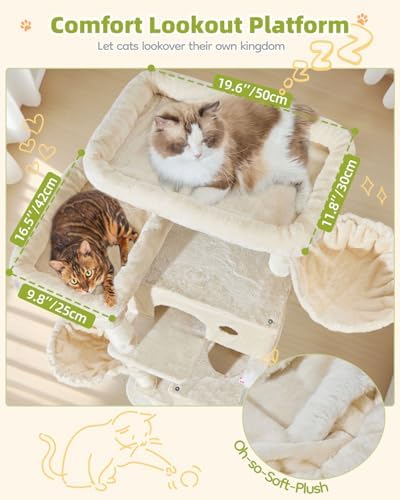 Taoqimiao 76in Cat Tree, Tall Sturdy Cat Tower - Image 5