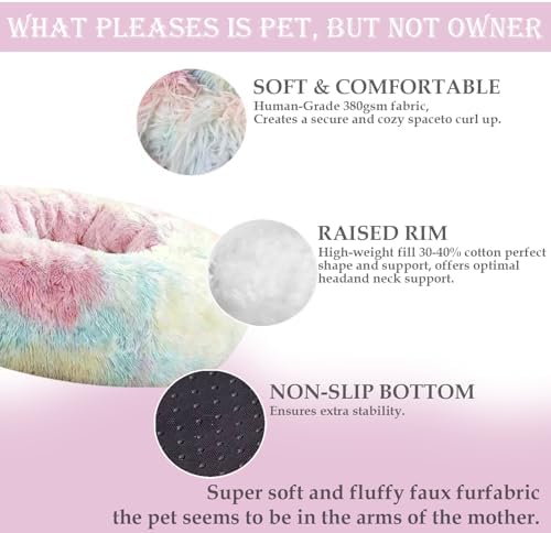 Washable Calming Dog & Cat Bed for Ultra Large Small Medium Size Pet - Image 2