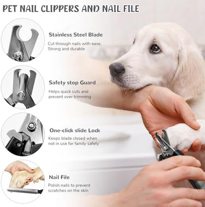 Dog Brush & Grooming Kit – 9-Piece Pet Brush & Deshedding Set - Image 3