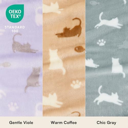 Luciphia Dog Blanket 3 Pack, Soft Cozy Fleece Throw - Image 2
