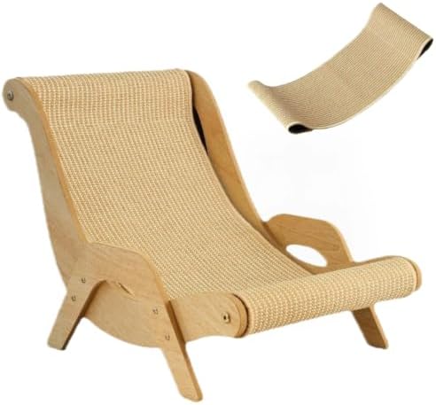 Cat Scratch Lounger Chair, Curved Sisal Scratcher Bed by Unknown