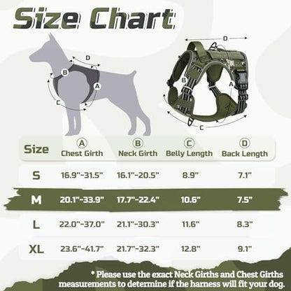 rabbitgoo Tactical Dog Harness for Medium, No Pull Military Service Vest - Image 2