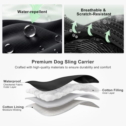 FURTIME Dog Sling Carrier, Puppy Sling - Image 5