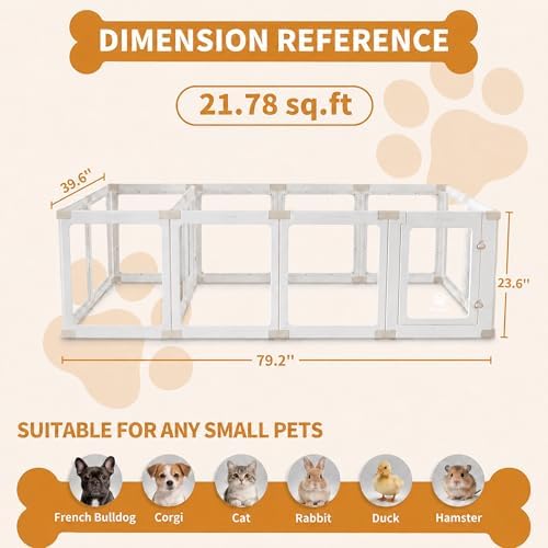 Acrylic Dog Playpen Indoor for Small Dogs & Puppies - Image 3