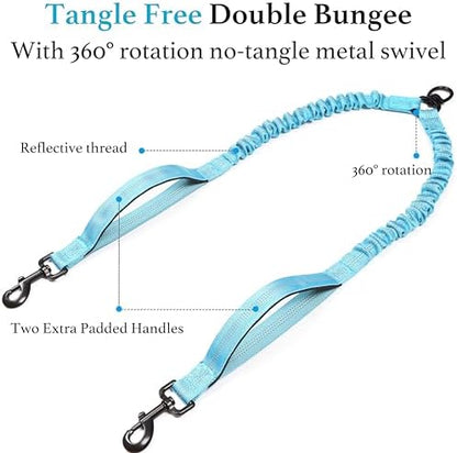 iYoShop Double Dog Leash with 3 Extra Traffic Handles, 15-120 lbs - Image 3