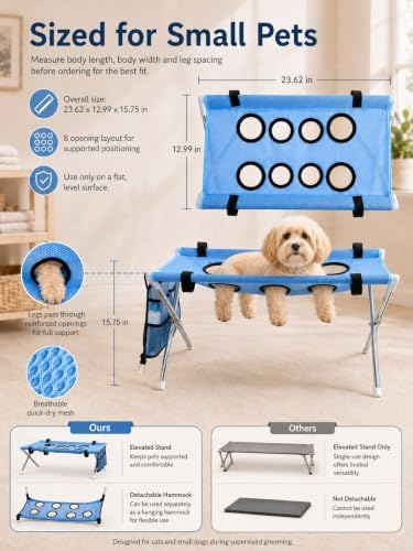 Dog Grooming Table 2-in-1 Foldable Pet Grooming Bed Pet Bathing Station - Image 5