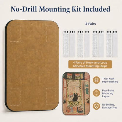 Cat Wall Scratcher, Art Cat Scratching Board - Image 4