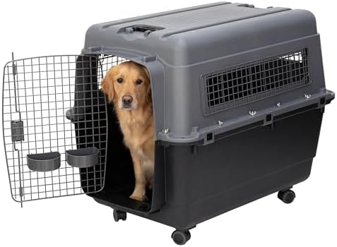SportPet Airline Compliant X-LARGE 35.5" Travel Dog Kennel-Durable Plastic by SportPetDesigns