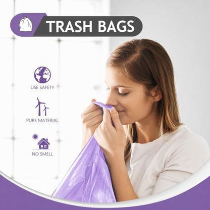 Teivio Small Purple Trash Bags 4 Gallon 160 Count Kitchen Garbage Bags - Image 7
