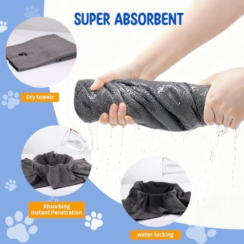 ATONET 2 Pack Microfiber Dog Towels - Image 3