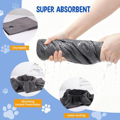 ATONET 2 Pack Microfiber Dog Towels - Image 3