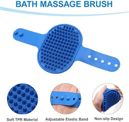 6PCS Blue Dog Bath Kit with Brush, Towel & Bag - Image 6