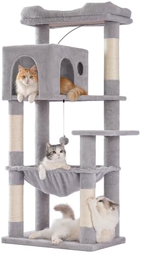 53”Cat Tree with Hammock & Extra Large Bed 23x12” - Image 6
