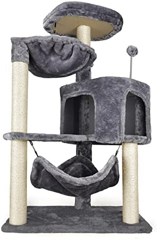 YUNIQUE Cat Tree with Cat Condo and Big Hammock - Image 2