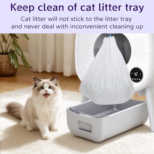 80 Count 26" x 11.8" Automatic Cat Litter Box Bags Compatible - Image 7