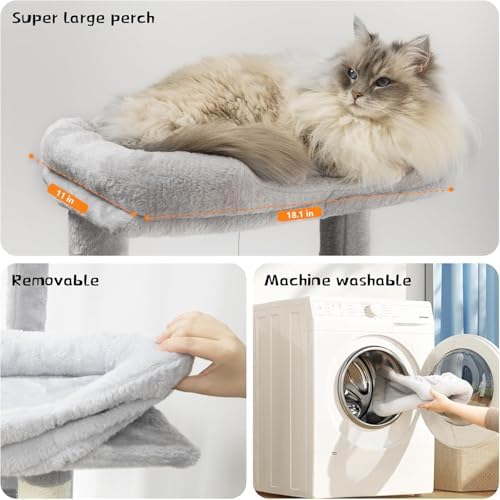 68 Inches Multi-Level Heavy Duty Large and Tall Cat Tree Tower - Image 2