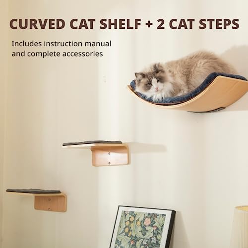 LIORCE Cat Wall Shelf with Two Steps - Image 5
