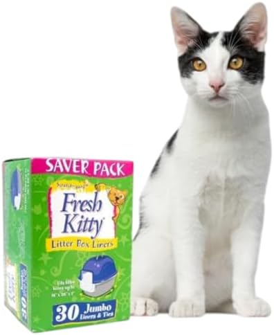 30 Count Fresh Kitty Litter Box Liners Super Thick, Easy Clean Up Jumbo Scented by RoyalPetIncorporated