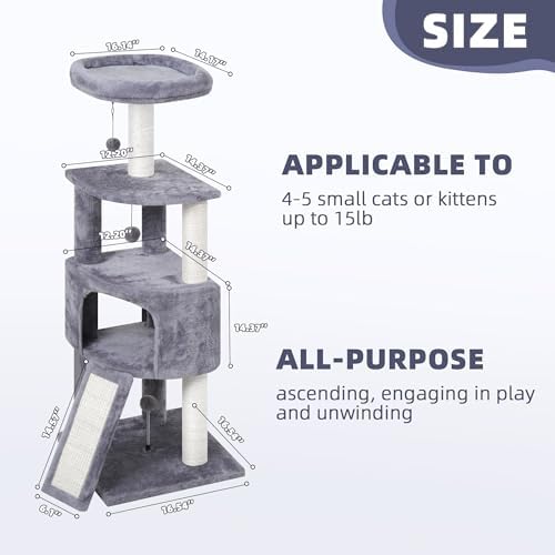 HUITREE 45in Cat Tree Tower - Image 3