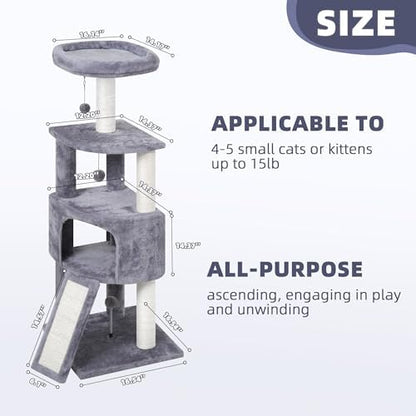 HUITREE 45in Cat Tree Tower - Image 3