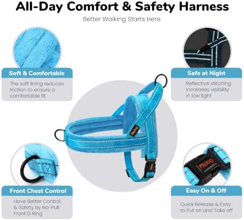 Didog No Pull Dog Harness for Large Dogs, Soft Flannel Padded - Image 6
