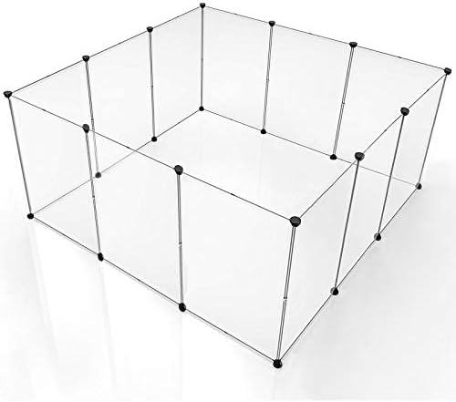 BRIAN & DANY Pet Dog Playpen, Portable Small Animal Transparent Fence Panels by BRIANDANY