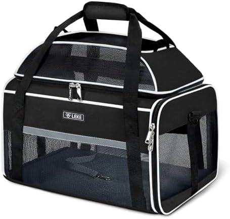 Lekereise Top-Expandable Pet Carrier 17x11x9.5 Inch Alaska Hawaiian Airline by Lekereise