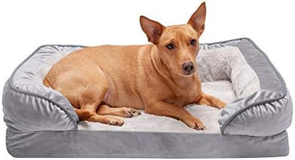 Furhaven Orthopedic Dog Bed for Medium/Small Dogs w/ Removable Bolsters & by FurHaven