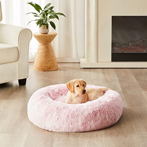 WNPETHOME Small Pink Round Calming Dog Bed Cat Bed - Image 6