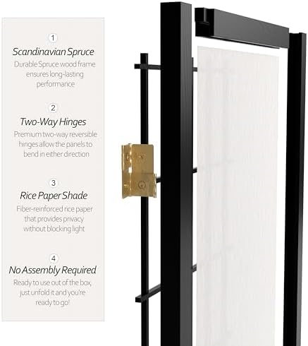 2 ft. Short Desktop Window Pane Shoji Screen - Image 4