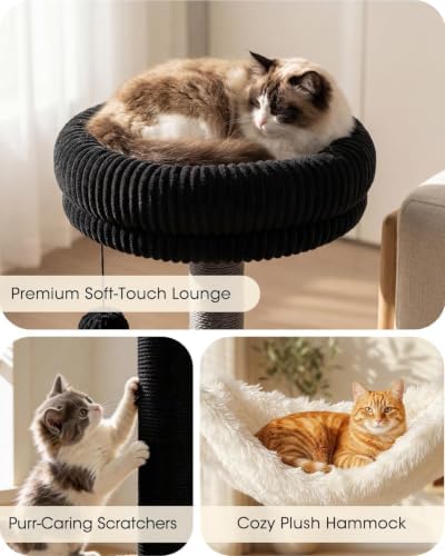 61" Modern Cat Tree, Tall Cat Tower - Image 3