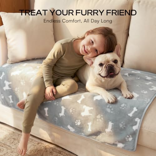Luciphia 3 Pack Cute Dog Blankets Soft Fleece - Image 4