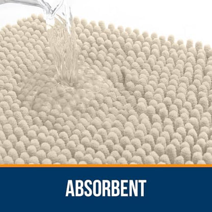 OLANLY Bathroom Runner Rugs 44x24, Extra Soft Absorbent Chenille Bath Rugs - Image 5