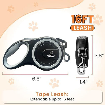 Retractable Dog Leash – Extendable up to 16 FT, Heavy Duty Nylon Tape, - Image 2