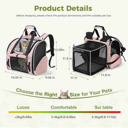 Lekereise Expandable Cat Backpack Carrier - Image 2