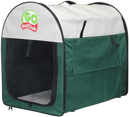 Go Pet Club 18" Rounded Top Soft Collapsible Dog Crate, Portable Pet Carrier by Go+Pet+Club