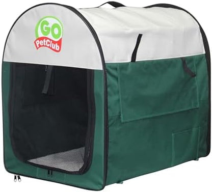Go Pet Club 18" Rounded Top Soft Collapsible Dog Crate, Portable Pet Carrier by Go+Pet+Club