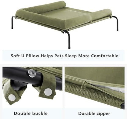 Cooling Elevated Dog Bed, Outdoor Raised Dog Beds, Medium Dogs Cot - Image 4