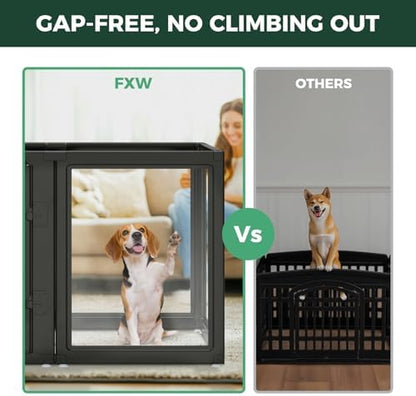 FXW AuraSpace Clear Acrylic Indoor Dog Playpen, 12 Panels - Image 2