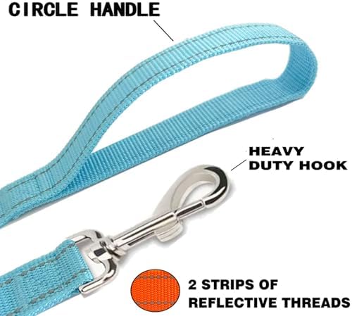 Reflective Dog Leash 4Ft /5 Foot /6 Feet Long, 1 Inch Wide, - Image 3