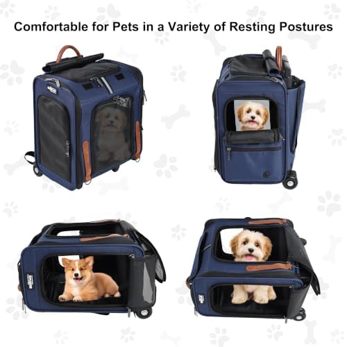 EliteField Deluxe Rolling Backpack Dog & Cat Carrier - Image 2