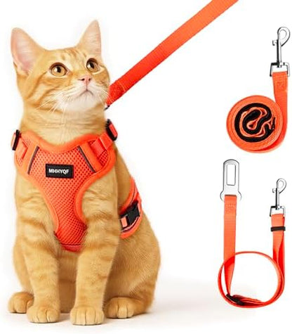 Cat Harness and Leash for Walking Escape Proof Soft Adjustable Cat Leash by Unknown