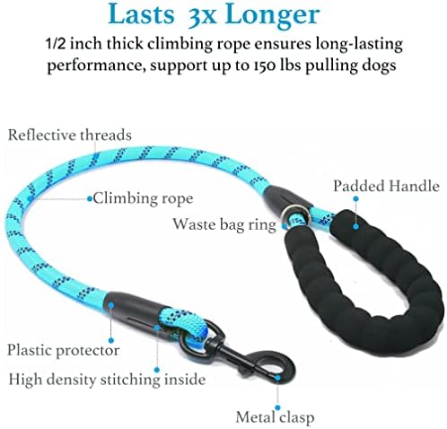 iYoShop Double Dog Leash, 360° Swivel, No Tangle, 8-35 lbs - Image 3