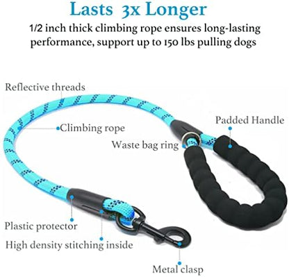 iYoShop Double Dog Leash, 360° Swivel, No Tangle, 8-35 lbs - Image 3